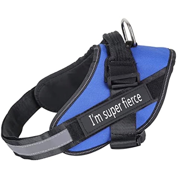 Other - Dog Adjustable Walking Pet Harness Reflective Breathable Vest with Handle Blue S